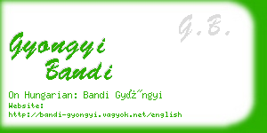 gyongyi bandi business card